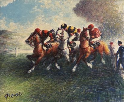 Eugène PÉCHAUBES (1890-1967)
Course de chevaux
Huile...