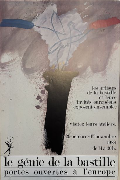 Ensemble d'environ dix affiches ou reproductions...