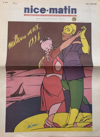 A collection of eleven copies of the *Nice-matin*...