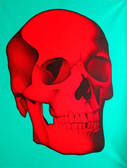 JULIEN MARTELLO (1973)
Vanité rouge sur fond...
