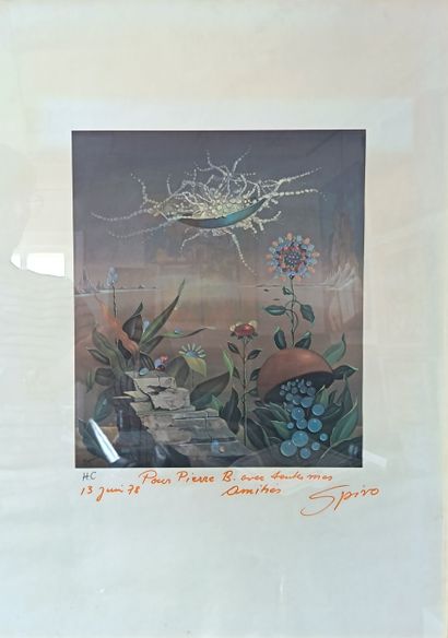 Set of five framed pieces, including: 
TAVE
Still...