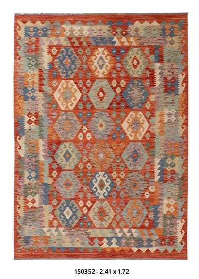 Tapis Kilim Afghan en laine
241 x 172 cm