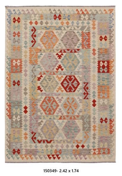 Tapis Kilim Afghan en laine
242 x 174 cm