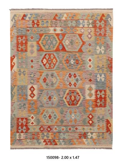 Tapis Kilim Afghan en laine fait main
200...