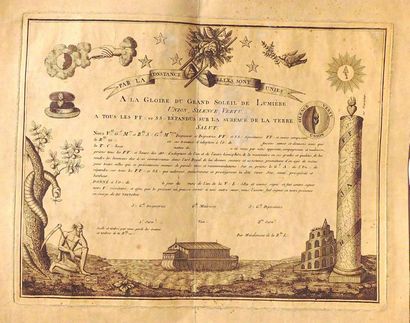 Rite d'Adoption, Diplôme vierge orné d'un...