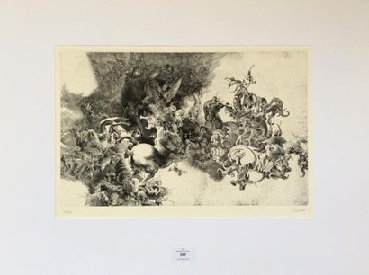 François LUNVEN (1942-1971)
«St Georges».
Eau-forte...
