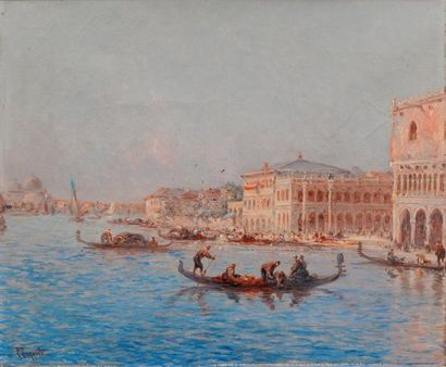 F. TOURETTE (XIXe)

Le Grand canal à Venise.
Huile...