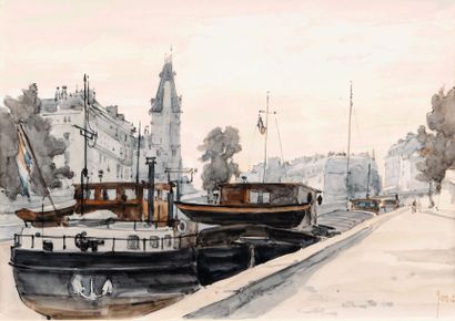 YAN Robert (1901-1994)

Les quais à Paris.
Aquarelle,...