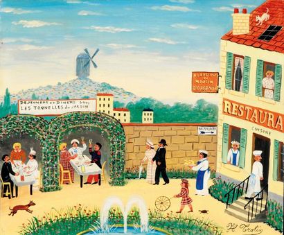 Hector TROTIN (1894-1966)

Restaurant à Montmartre.
Huile...