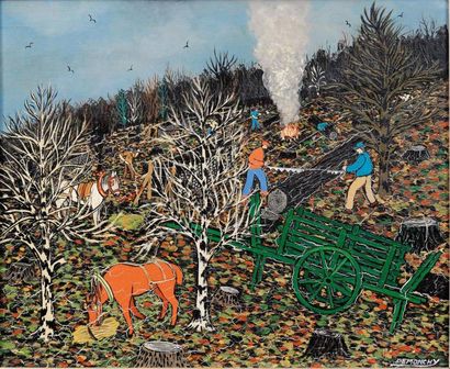 André DEMONCHY (1914-2003)
«Les bûcherons...