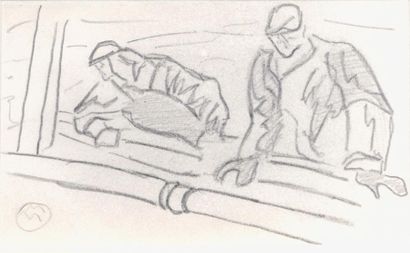 Mathurin MEHEUT (1882-1958)

Marins pêcheurs.
Crayon,...