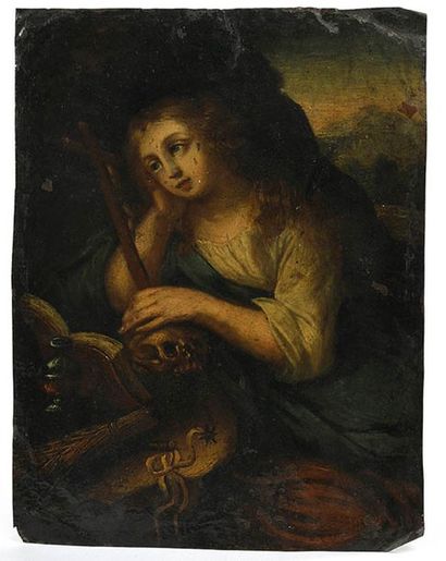 ECOLE XVIIIe
Marie-Madeleine repentante.
Huile...