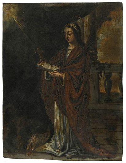 ECOLE XVIIIe
Sainte Marthe au dragon
Huile...