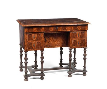 Bureau de changeur en placage de ronce de...