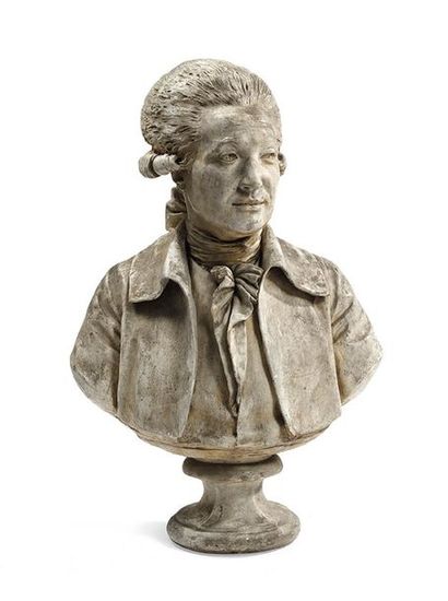 Buste d'homme en plâtre représentant Condorcet...