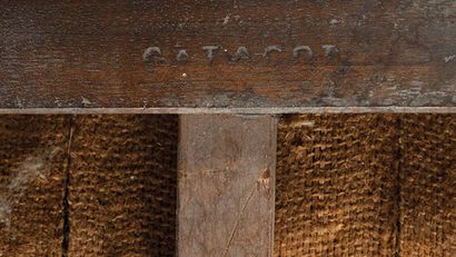 Paire de chaises en acajou et placage d'acajou,...