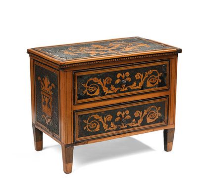 Commode de maîtrise marquetée de rinceaux...