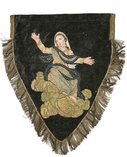 Lot: six broderies religieuses du XVIIIe,...