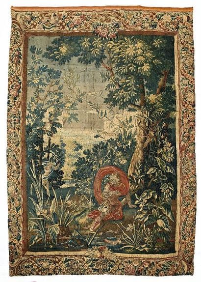 Tapisserie représentant Narcisse.
Flandres,...