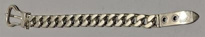 HERMES - Important bracelet en argent massif...