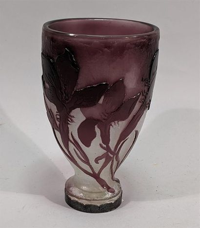 CRISTALLERIE DE GALLE - NANCY - Vase en verre...