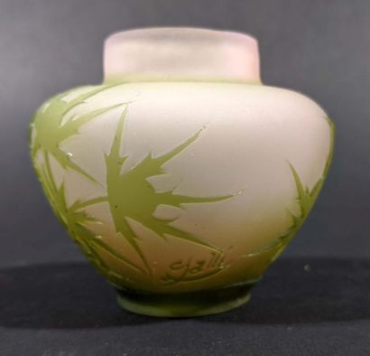 Emile GALLE (1846-1904) - Vase en verre multicolore...