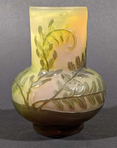 Emile GALLE (1846-1904) - Vase en verre multicolore...