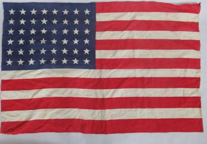 Drapeau américain en coton polychrome, la...