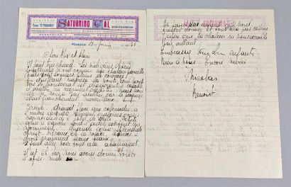 Dix lettres autographes de NICOLAS DE STAEL...