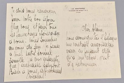 Dix lettres autographes de NICOLAS DE STAEL...