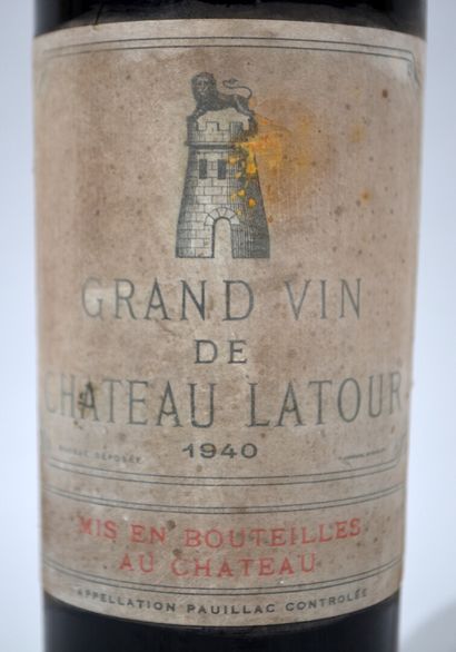1 Bouteille de CHATEAU LATOUR Pauillac 1940

Niveau...