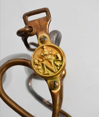 Mors de bride de hussard en fer forgé. Les...