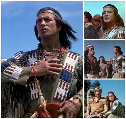 Veste costume d'indien en cuir tanné à décor...