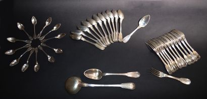 PARTIE DE MENAGERE en argent massif modèle...