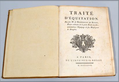 [EQUITATION]

MONTFAUCON DE ROGLES.

Traité...