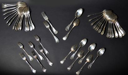 PARTIE DE MENAGERE en argent massif modèle...