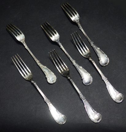 PARTIE DE MENAGERE en argent massif modèle...