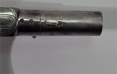 Paire de pistolets à coffre à silex. 

Canons...