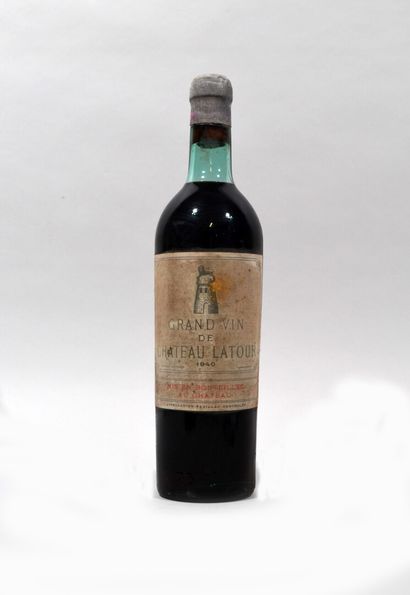 1 Bouteille de CHATEAU LATOUR Pauillac 1940

Niveau...