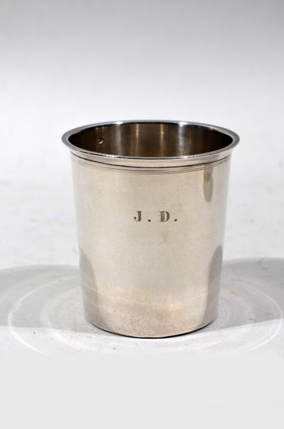 Large straight TIMBAL in solid silver, Minerva...