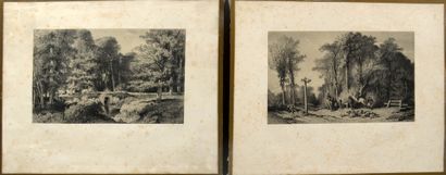 F. BRISSOT (after)

Suite of four black and...