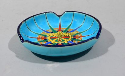 LONGWY

Polychrome enamel ashtray decorated...