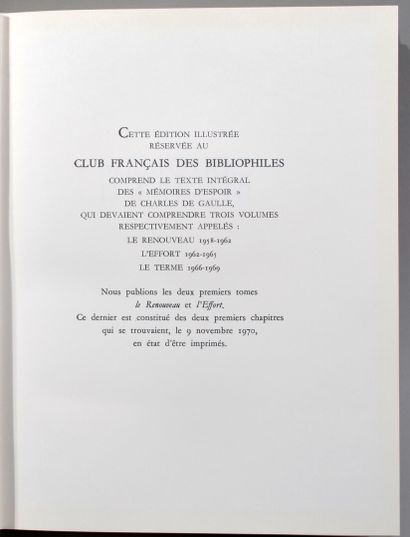 CHARLES DE GAULLE]

Lot of books including...