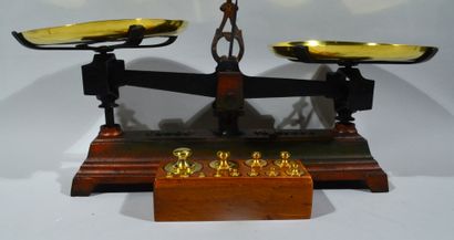 Lot of red and yellow brass including pair...