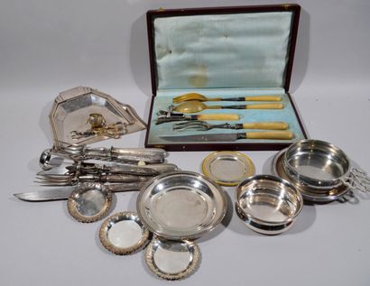 Lot of silver plated metal including serving...