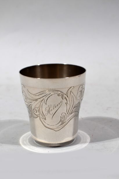 A tulip-shaped solid silver TIMBALE, Minerve...