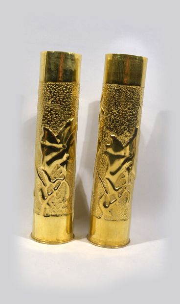 Lot of vases in shell casings.

Trench work.

Height...