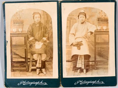 Two photographic prints representing full-length...