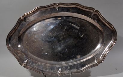 Set of silver plated dishes including two...