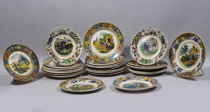 CREIL AND MONTEREAU

Set of 25 small earthenware...